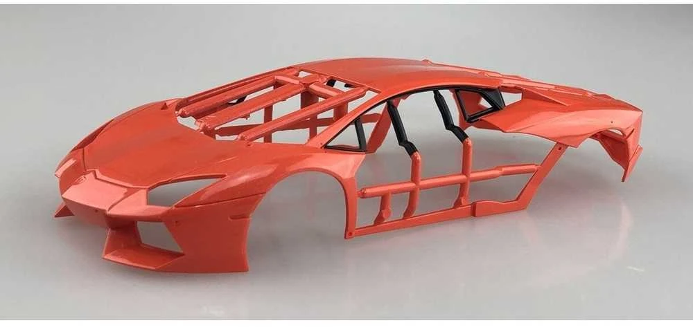 Aoshima Lamborghini Aventador 1/24 oranžinis surenkamas modelis