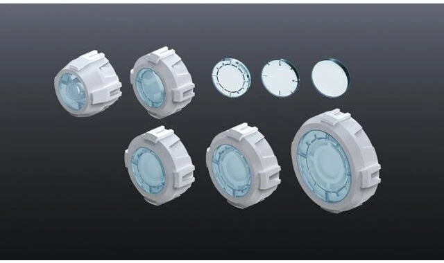 Bandai Builders Parts HD MS Sight Lens 01 skaidrūs lęšiai modeliams 61950