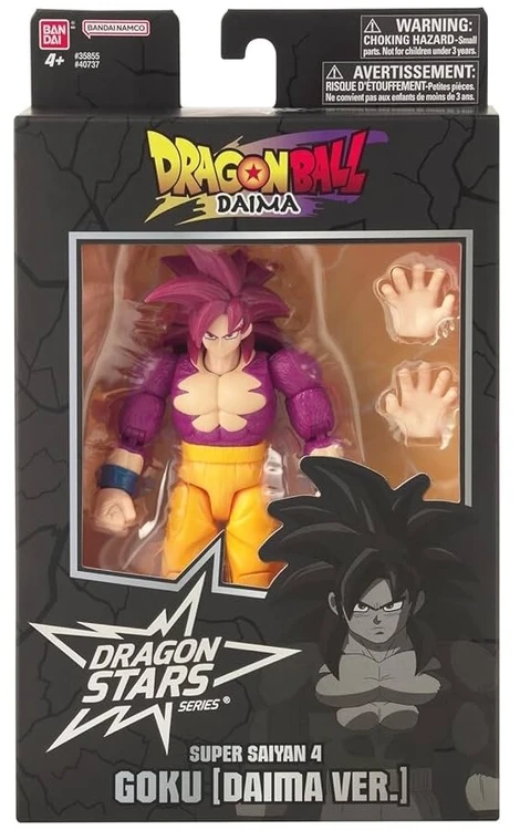 Bandai ANIME HEROES DRAGON STARS Poseable figūrėlė su priedais - Super Saiyan 4 Goku (Daima)