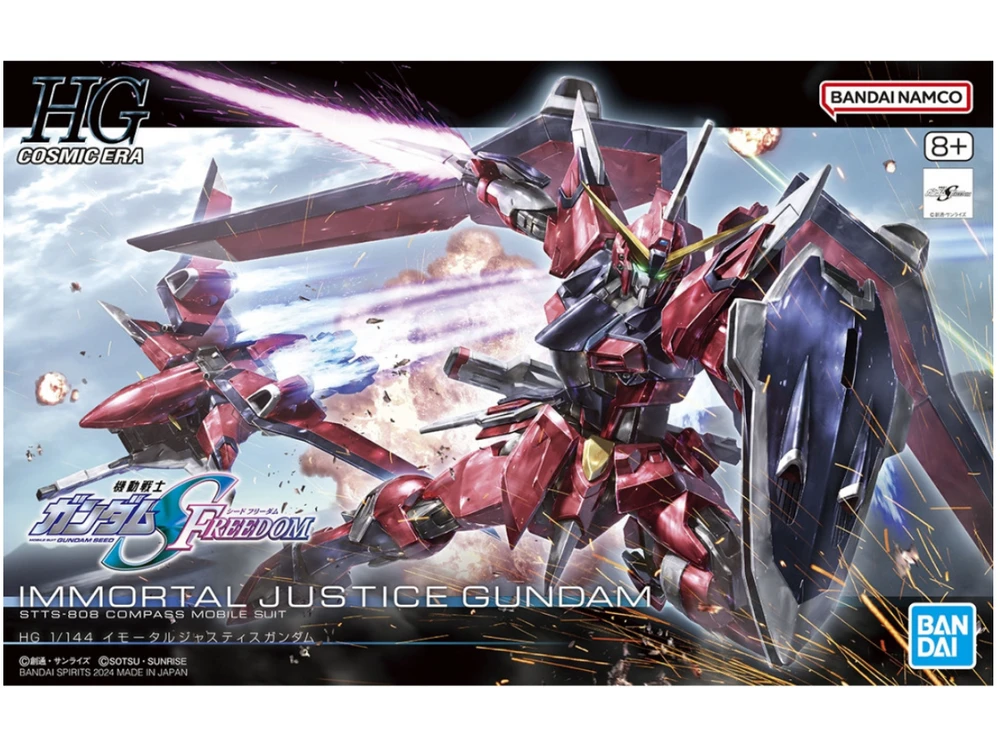Kolekcinė Figūrėlė - Bandai 1/144 Nemirtinga Teisingumo Gundam SEED Veiksmo Sistema