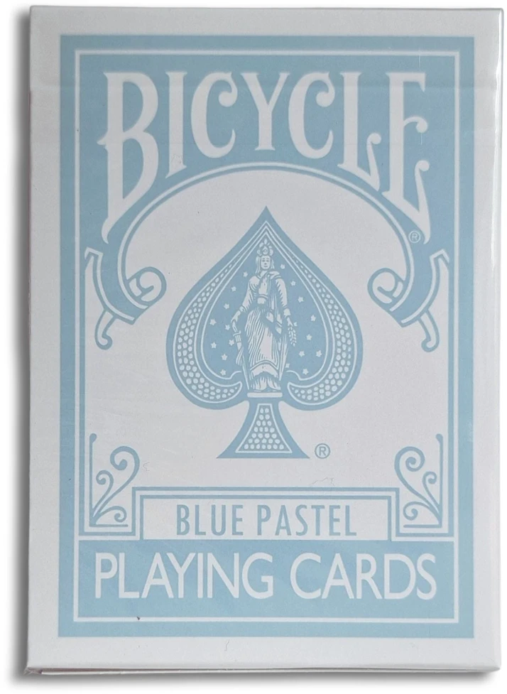 Bicycle Pastel žaidimo kortų kaladė – pastelinė mėlyna, Air-Cushion apdaila