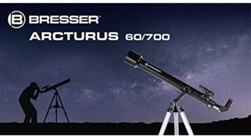 BRESSER Arcturus 60/700 AZ - Refraktorinis teleskopas su išmaniojo telefono adapteriu ir s