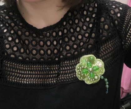 Charivna Mit Karoliukų siuvinėjimo rinkinys sagės gamybai Crystal Art „Sėkmės simbolis“