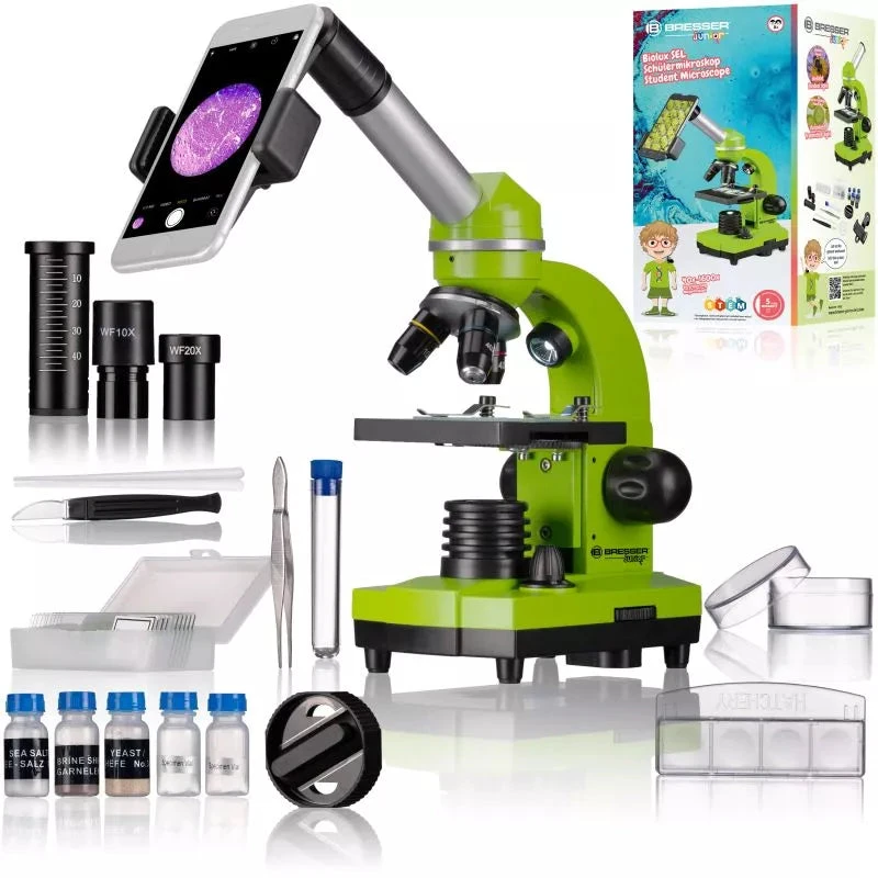 Dėlionė Mikroskopas Bresser Junior Biolux SEL 40–1600x, žalias