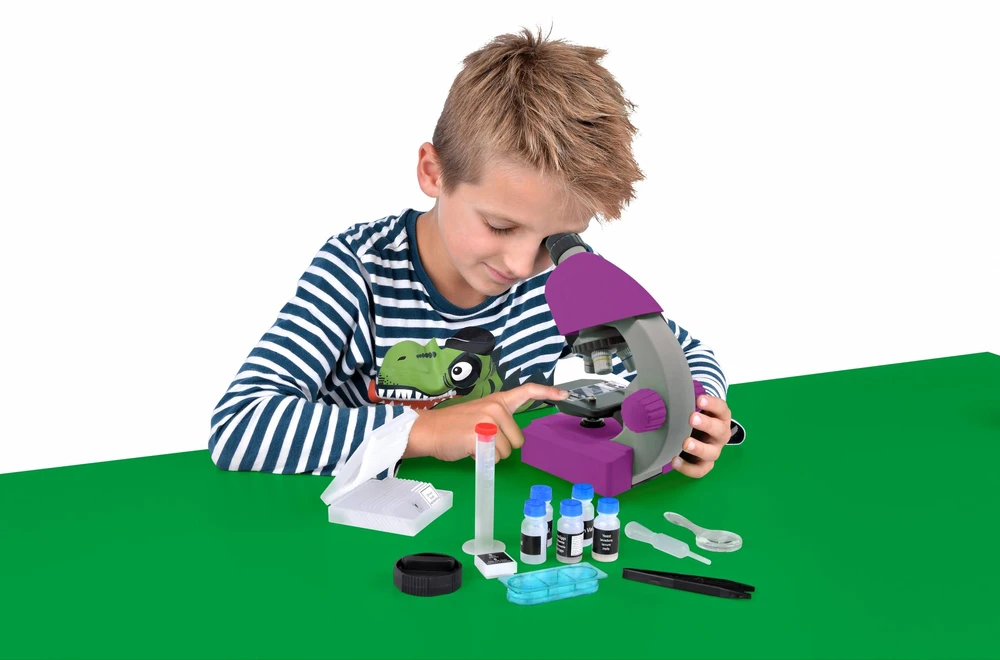 Mikroskopas Bresser Junior 40-640x - violetinis