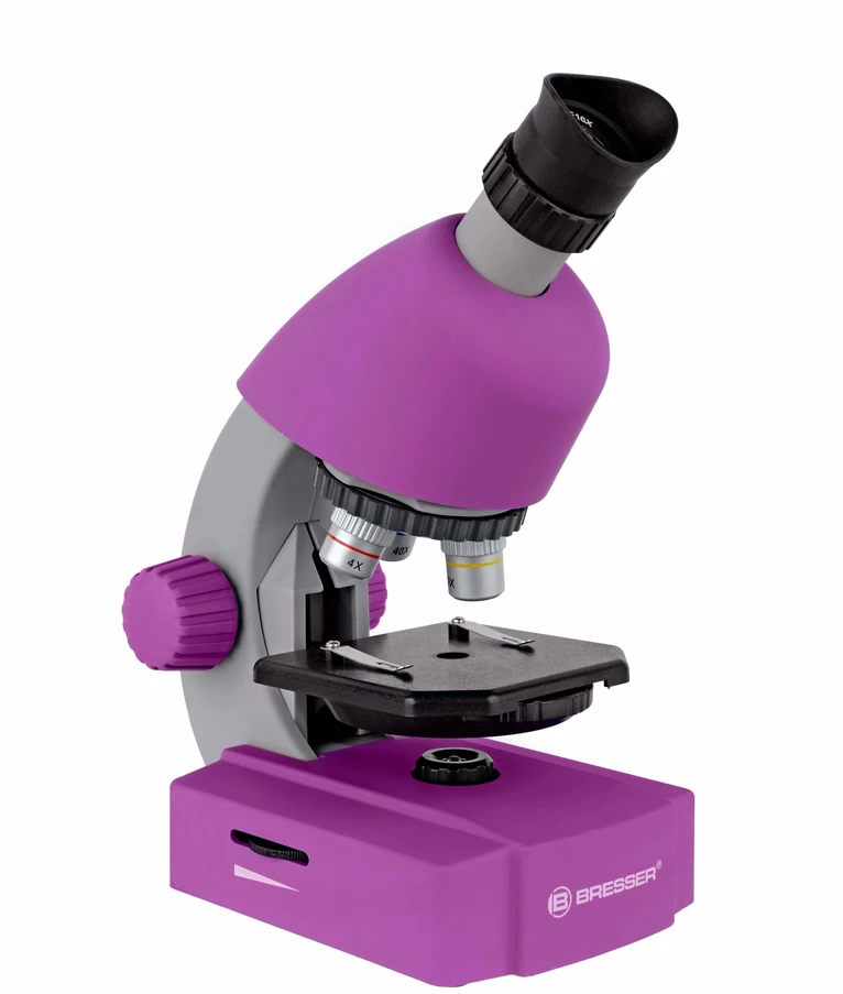 Mikroskopas Bresser Junior 40-640x - violetinis