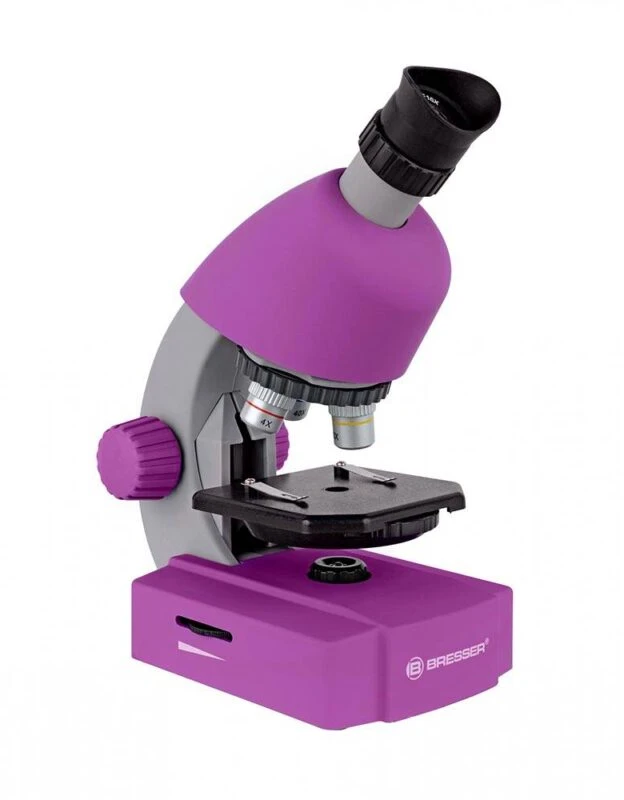 Mikroskopas Bresser Junior 40-640x - violetinis