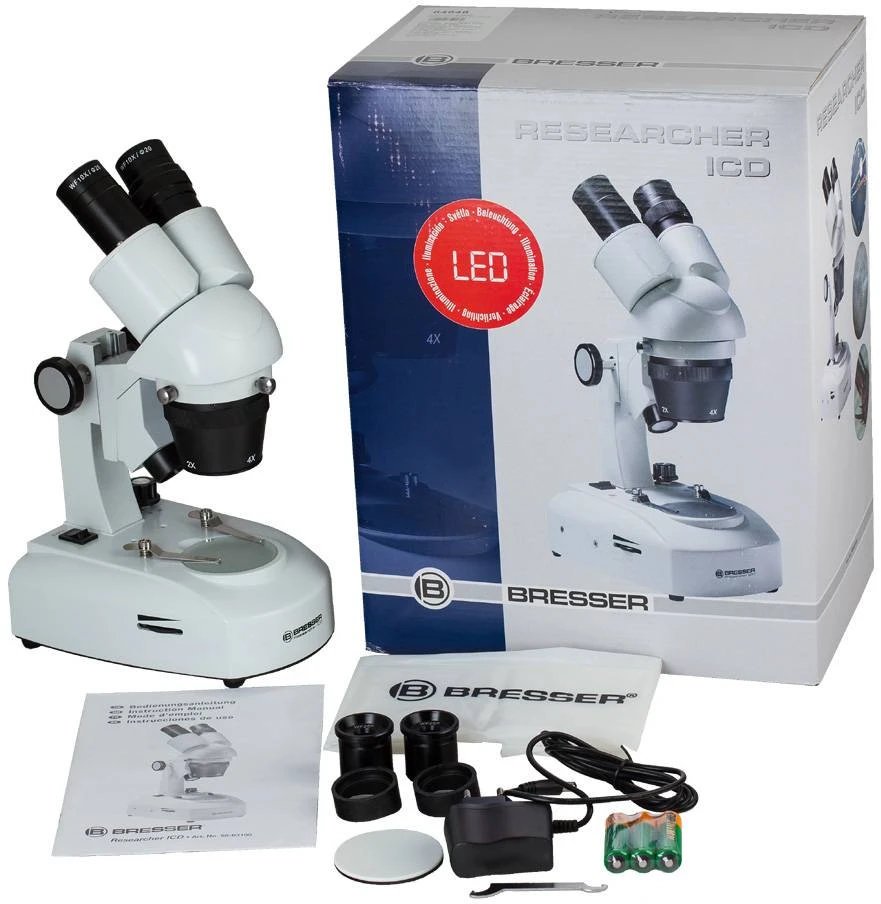 Dėlionė Stereomikroskopas BRESSER RESEARCHER ICD LED 20X-80X