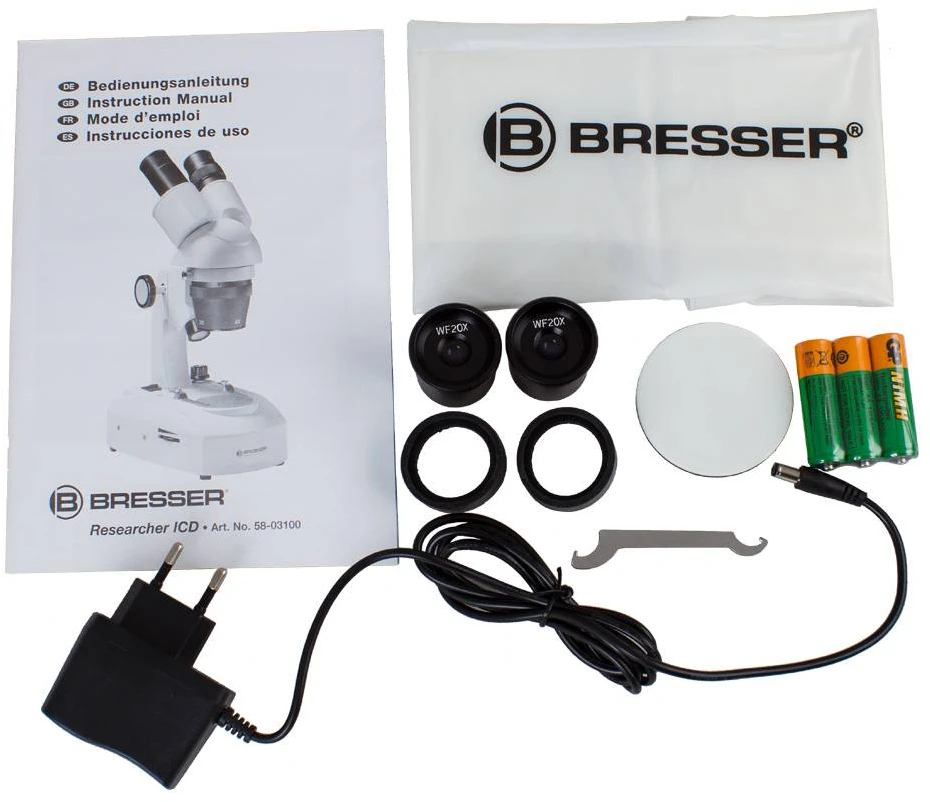 Dėlionė Stereomikroskopas BRESSER RESEARCHER ICD LED 20X-80X