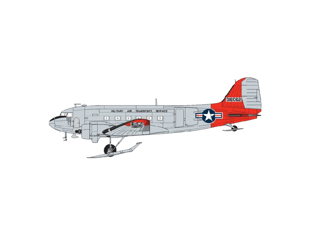 Douglas C-47 Skytrain plastikinis lėktuvo modelis 1/72 Airfix 27,3 cm