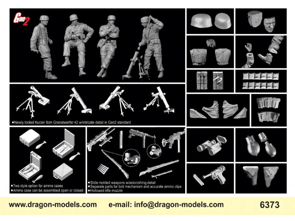 Dragon Fallschirmjäger su 8 cm Granatwerfer 42, 1/35, Gen2