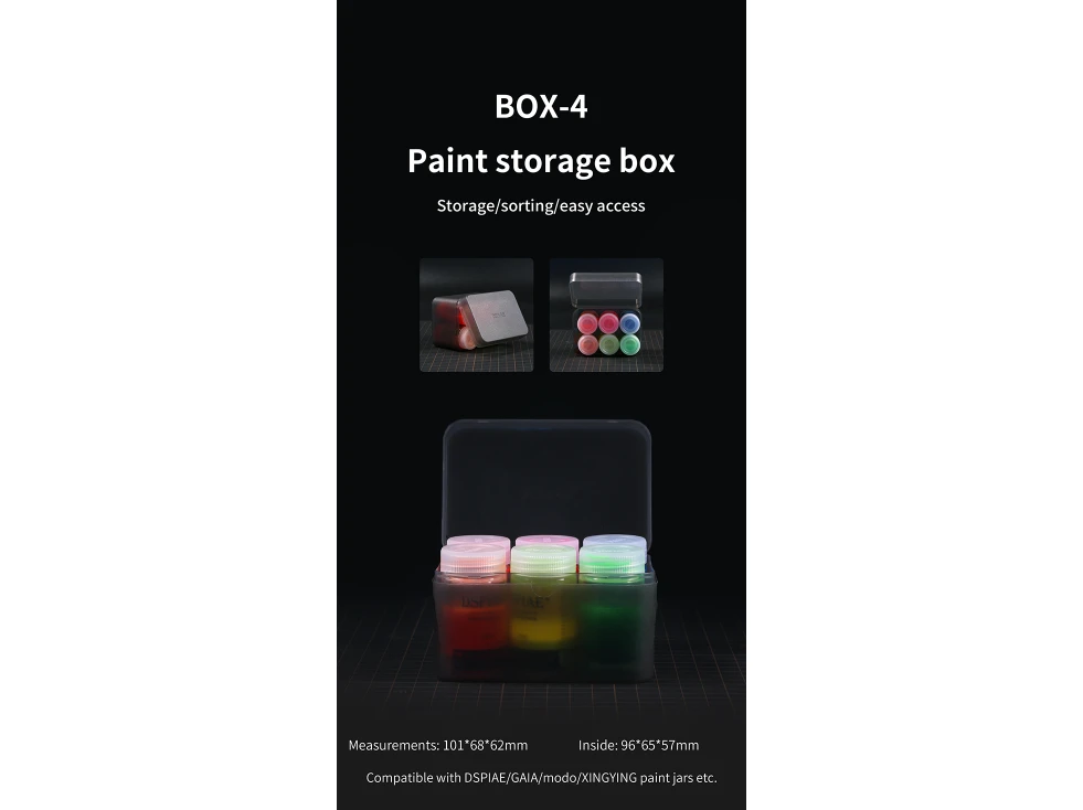 DSPIAE BOX-4 įrankių tvarkyklė 108×108×93 mm, DS56137