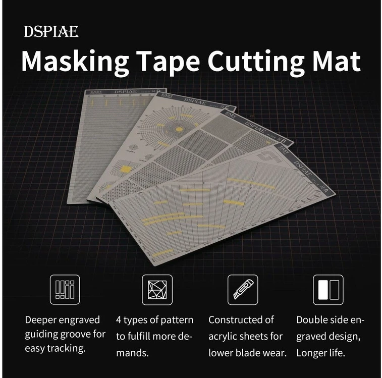 DSPIAE maskavimo juostos pjaustymo kilimėlis, A tipas, 110x233 mm, AT-ECA