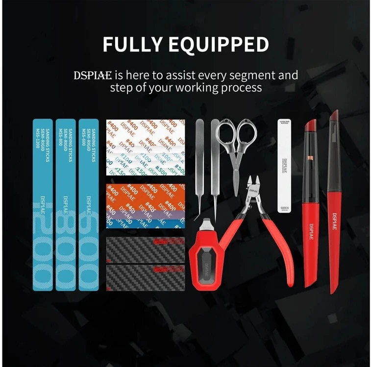 DSPIAE modeliavimo įrankių rinkinys Departure su laikymo dėžute, TC-S01