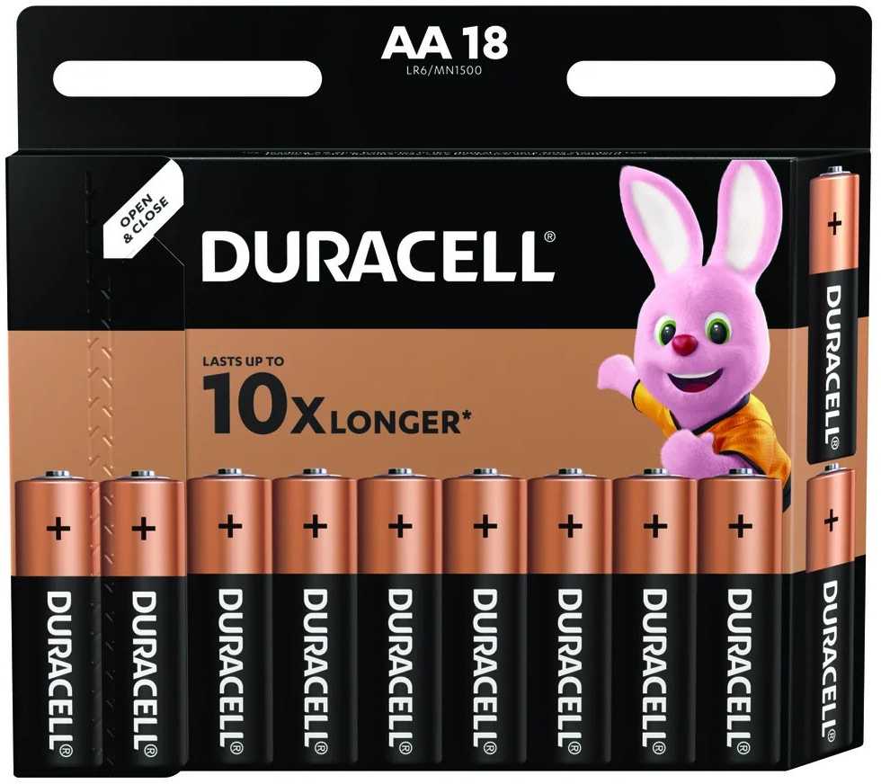 Elementai DURACELL AA/LR6 18pcs (Pažeista pakuotė)