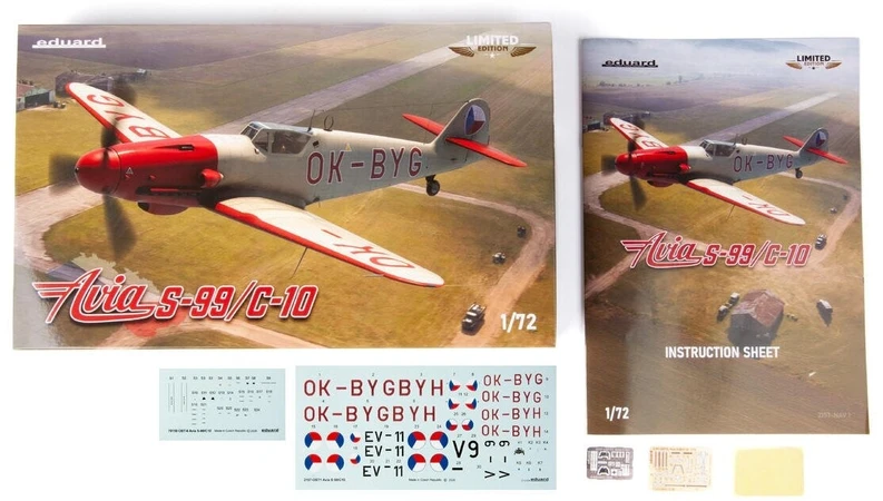 Eduard Avia S-99/C-10 (Bf 109) plastikinis lėktuvo modelis 1:72, ribotas