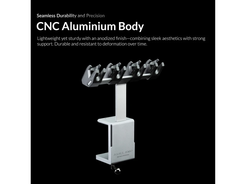 Gaahleri AirClamp Element XIII prisukamas aerografo laikiklis, CNC aliuminis