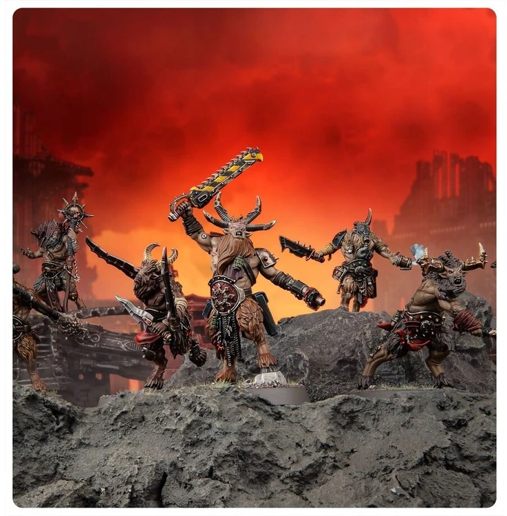 Games Workshop Warhammer 40,000 Chaos Space Marines Fellgor Beastmen miniatiūros (10 vnt.)