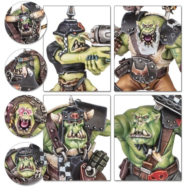 Games Workshop Warhammer 40,000 Orkų startinis rinkinys – miniatiūros, dažai, teptukas