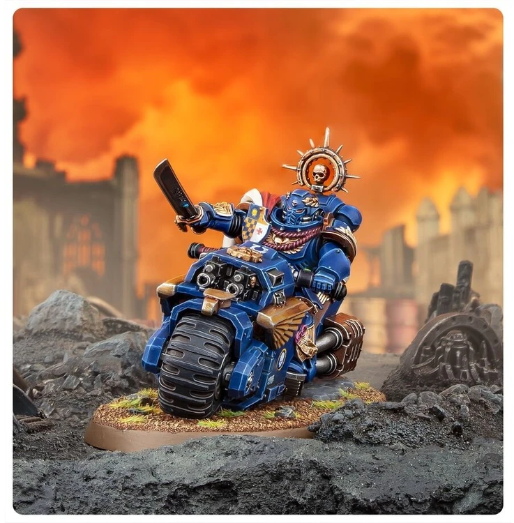 Games Workshop Warhammer 40,000 Space Marines kapitonas ant motociklo 48-113