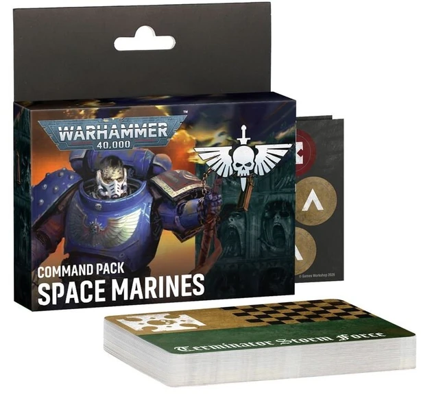 Games Workshop Warhammer 40,000 Space Marines Command Pack žaidimo kortos 48-02