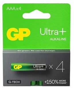 GP Ultra+ AAA šarminės baterijos, 1.5V, 4 vnt.