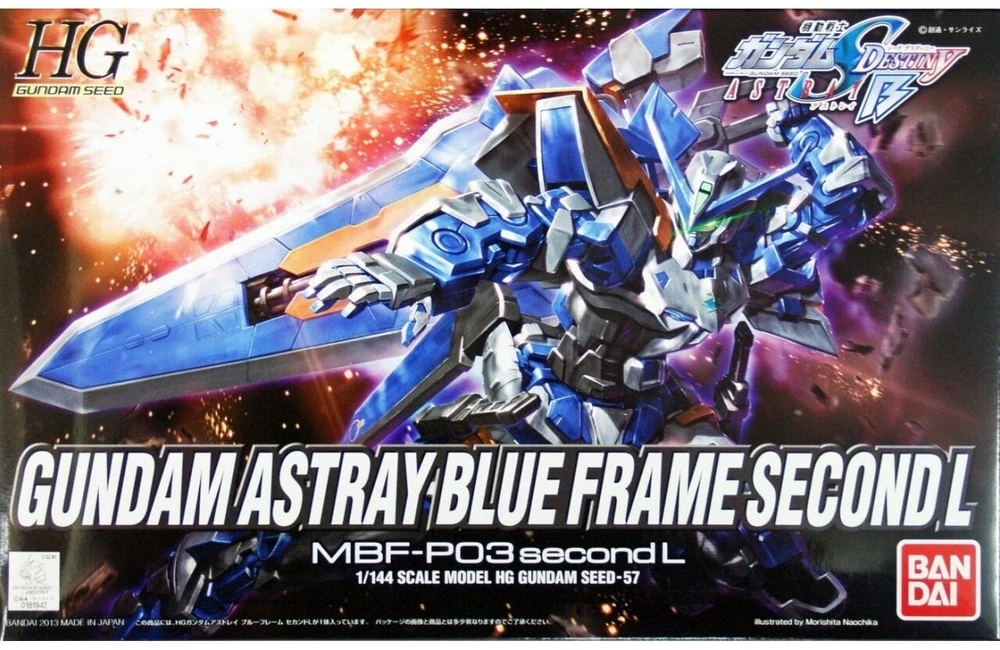 Mėlyna BANDAI HG 1/144 GUNDAM ASTRAY Mėlynas FRAME SECOND collectible figurine