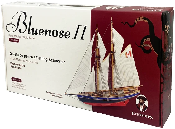 HIJOS DE JOAQUIN DOMENECH SL Legendinis Bluenose II škunas – medinis laivo surinkimo rinkinys 1:135