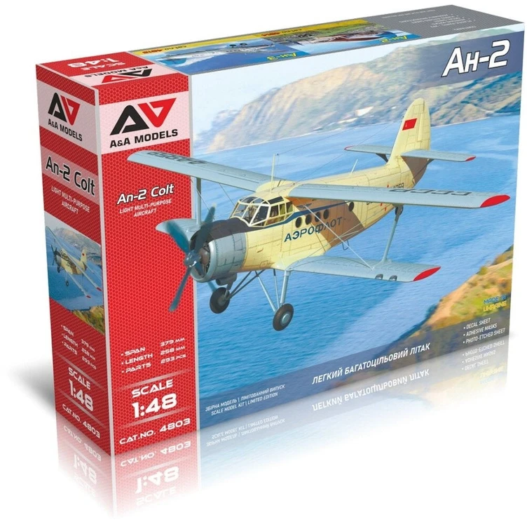 Hobilt Antonov An-2 Colt plastikinis lėktuvo modelis 1/48 A&A Models 4803