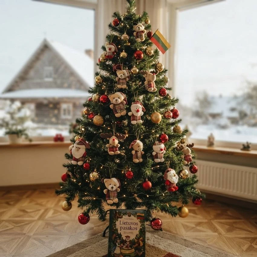 Hobilt Pliušinis kalėdinis eglutės žaisliukas su pakabuku 10 cm