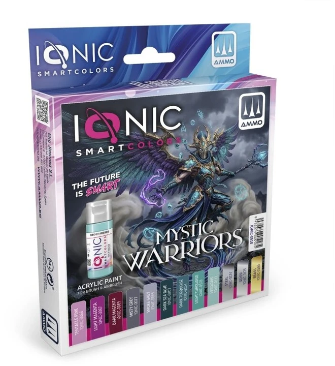 Ionic Smart Colors Ionic akrilinių dažų rinkinys miniatiūroms „Mystic Warriors“ (12 spalvų)
