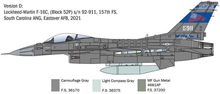Italeri F-16C Fighting Falcon 1/48 plastikinis lėktuvo modelis