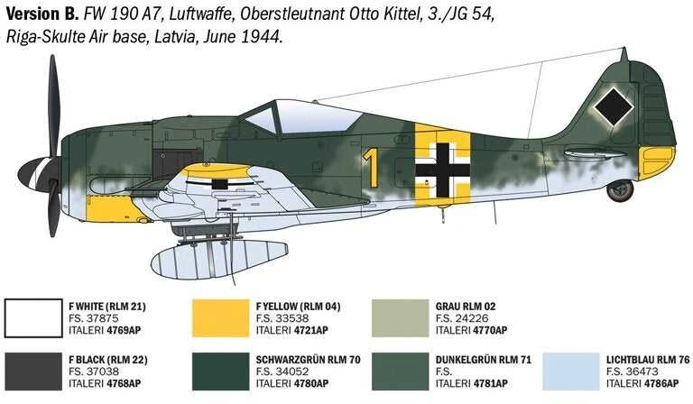 Italeri Focke-Wulf Fw 190 A-8/F Super Decal 1/72 plastikinis lėktuvas