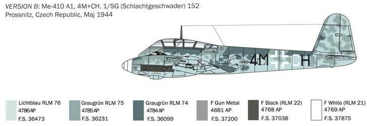 Italeri - Messerschmitt Me 410 ''Hornisse'', 1/72, 0074