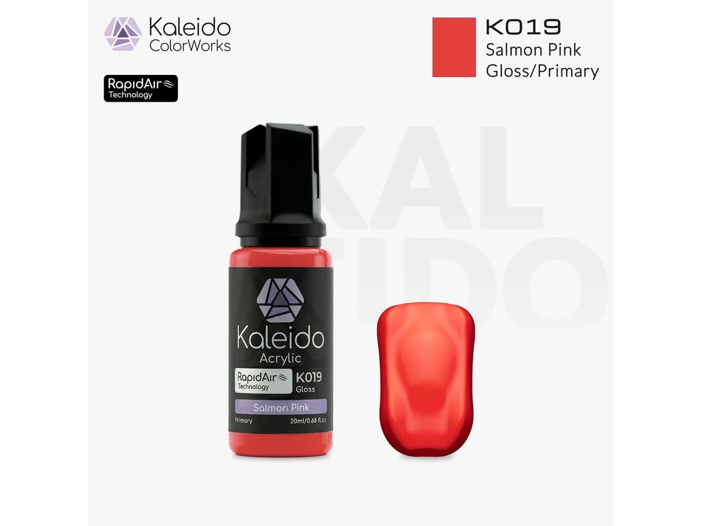 Kaleido ColorWorks akriliniai dažai aerografui Salmon Rožinė 20 ml (K019)