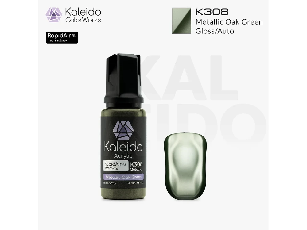 Kaleido ColorWorks Akriliniai dažai Metallic Oak Žalias Auto Colors 20 ml, K308