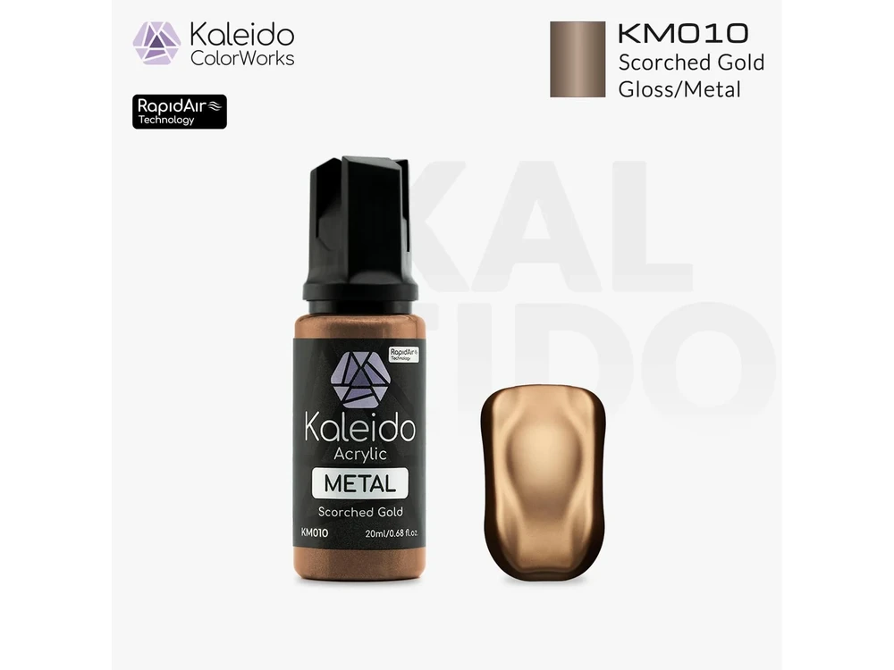 Kaleido ColorWorks Metal Colors akriliniai dažai Scorched Gold 20 ml