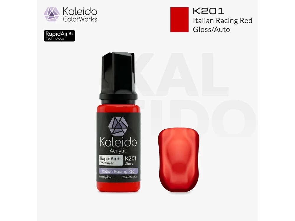 Kaleido ColorWorks RapidAir akriliniai dažai Italian Racing Raudona 20 ml (K201)