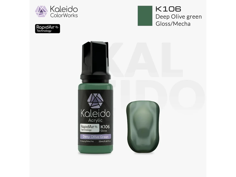 Kaleido ColorWorks RapidAir akriliniai dažai Mecha Deep Olive Žalias 20 ml K106