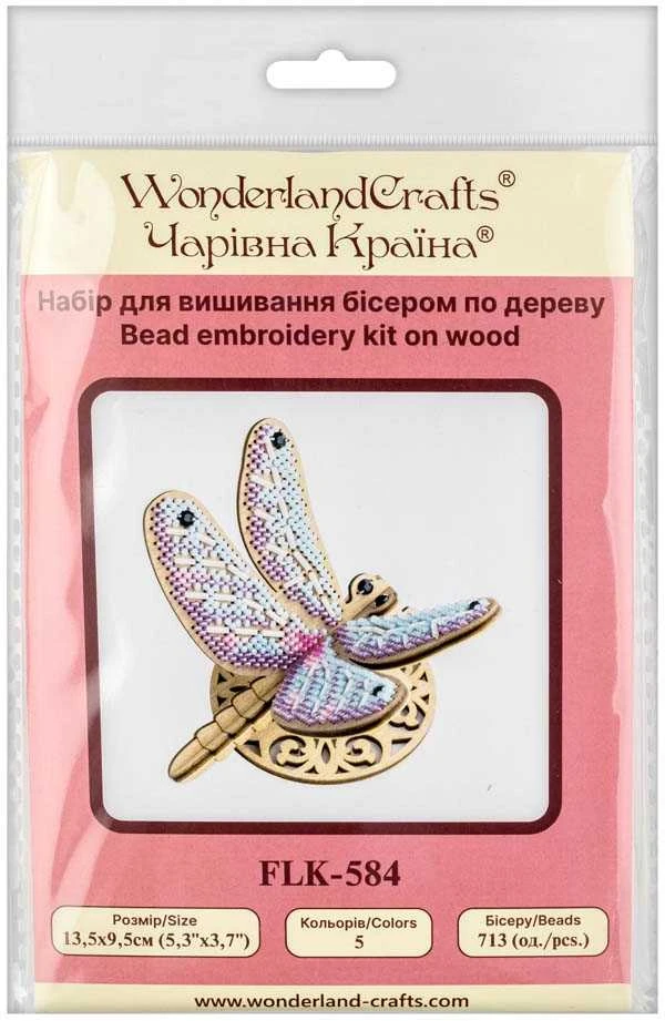 Medinis karoliukų siuvinėjimo rinkinys „Laumžirgis“ | Wonderland Crafts