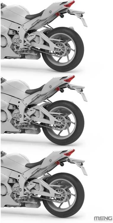 Meng Model Kawasaki Ninja ZX-10RR plastikinis motociklo modelis 1/9, surenkamas