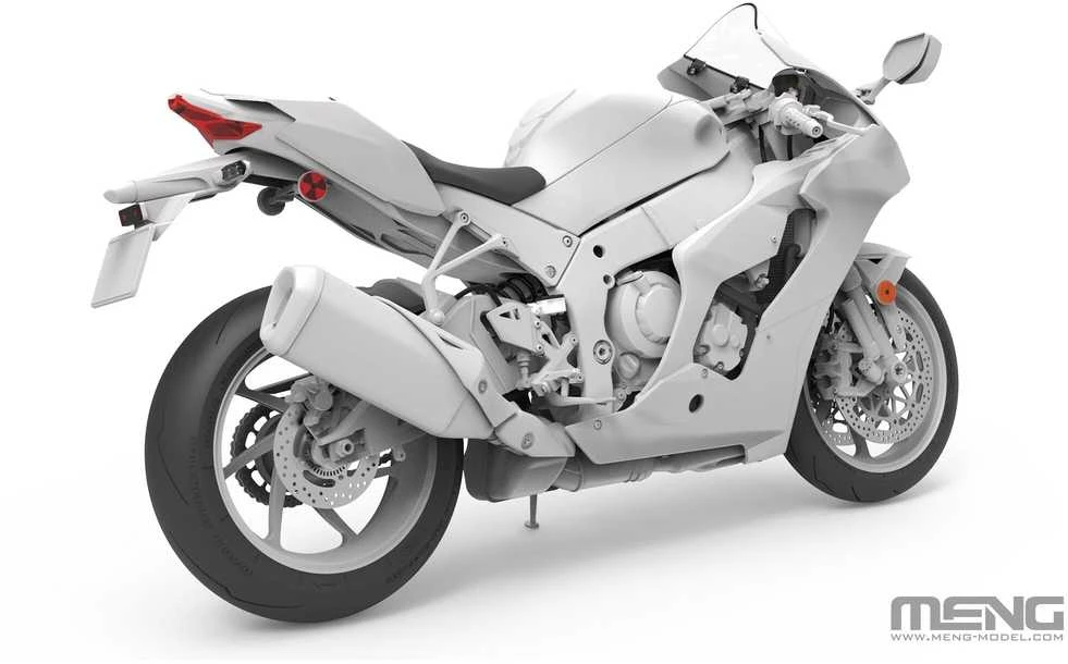 Meng Model Kawasaki Ninja ZX-10RR plastikinis motociklo modelis 1/9, surenkamas