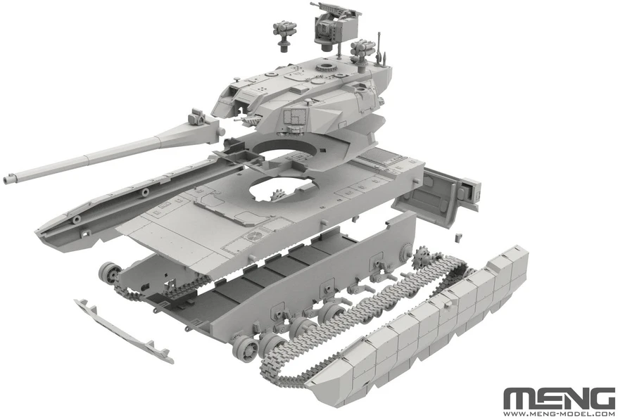Meng Model Kinijos pagrindinis tankas ZTZ100 surenkamas modelis Meng 1/72 72-021