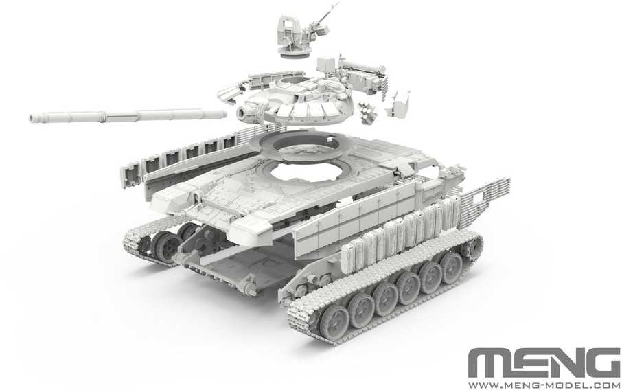 Meng Model Meng T-72B3M rusų pagrindinis kovos tankas 1/72 surenkamas modelis