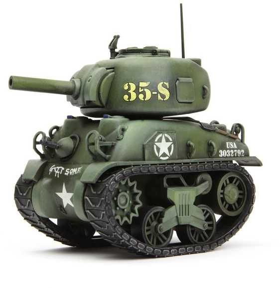 Meng Model Sherman M4A1 tankas World War Toons plastikinis surenkamas rinkinys