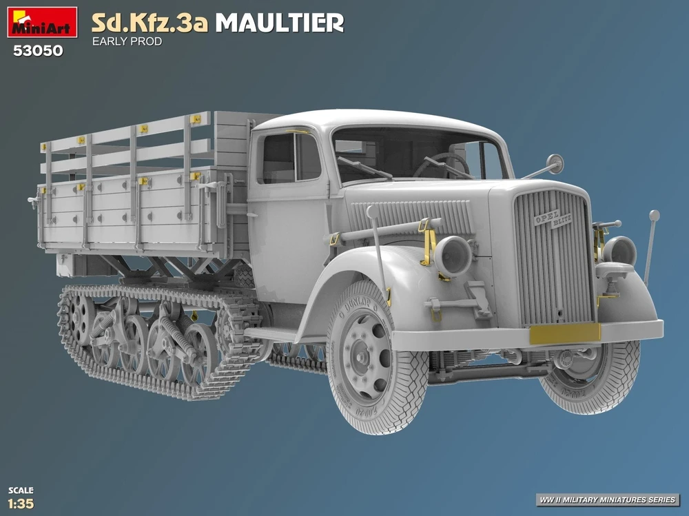 MiniArt Sd.Kfz.3a Opel Maultier ankstyvoji versija surenkamas modelis 1/35 53050