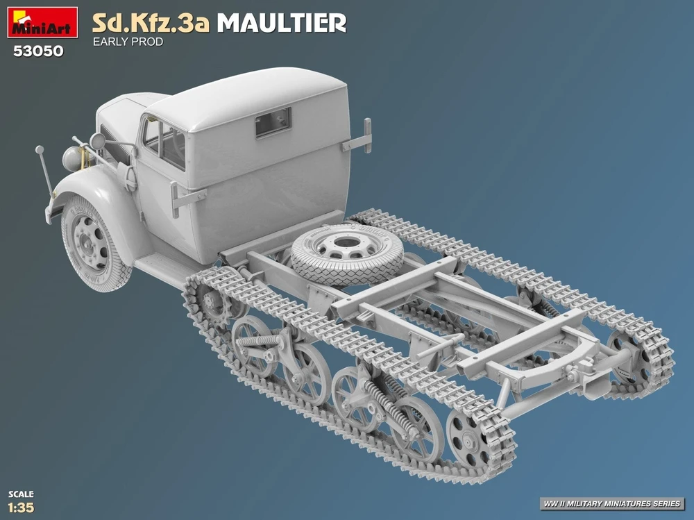 MiniArt Sd.Kfz.3a Opel Maultier ankstyvoji versija surenkamas modelis 1/35 53050