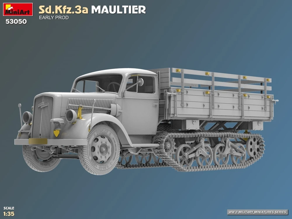 MiniArt Sd.Kfz.3a Opel Maultier ankstyvoji versija surenkamas modelis 1/35 53050