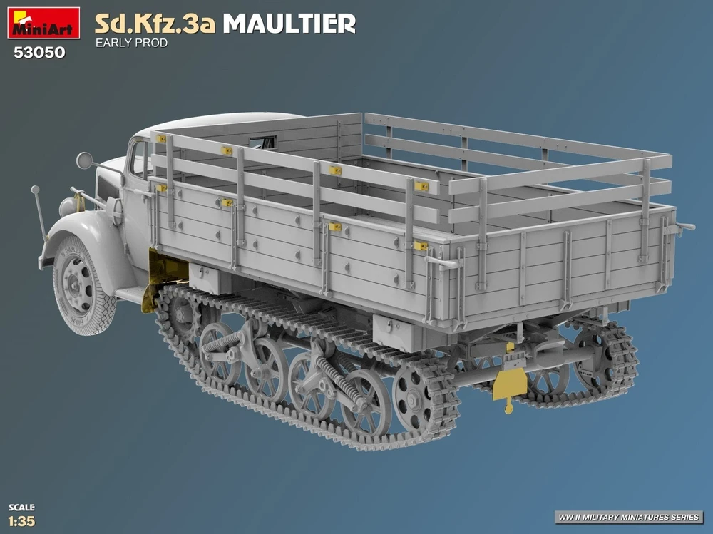 MiniArt Sd.Kfz.3a Opel Maultier ankstyvoji versija surenkamas modelis 1/35 53050