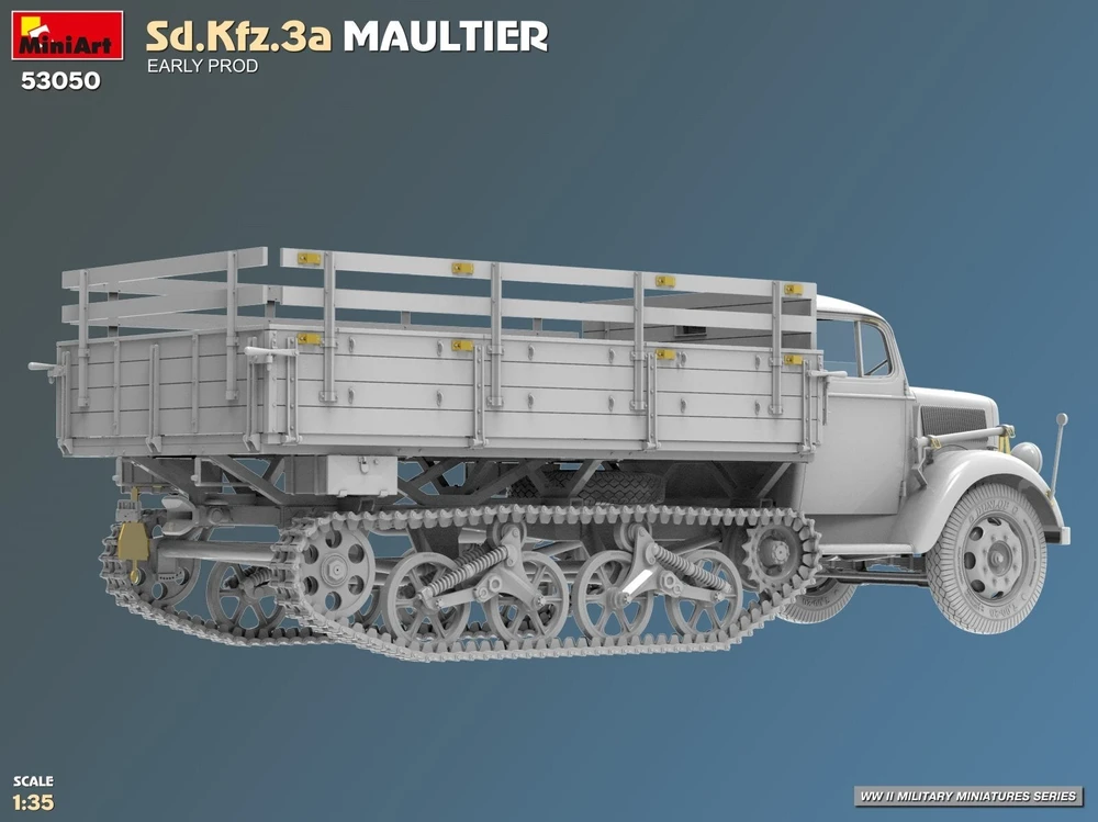MiniArt Sd.Kfz.3a Opel Maultier ankstyvoji versija surenkamas modelis 1/35 53050